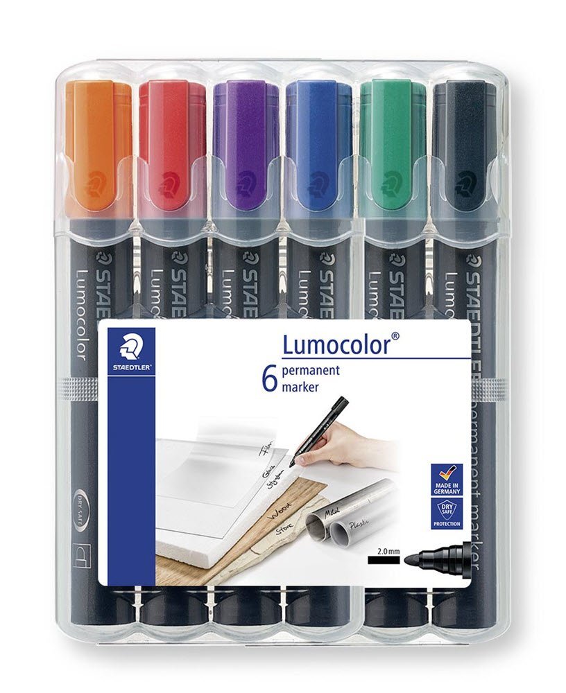 lumocolor MARKER perm 2mm 6 ass